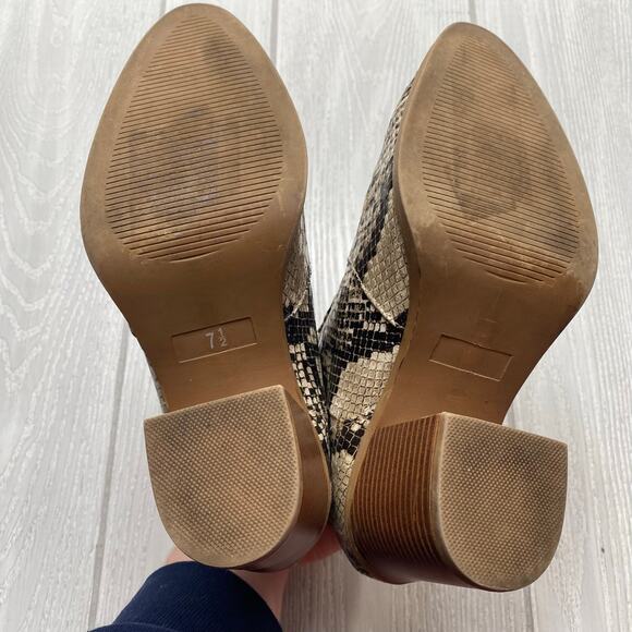 Altar'd State Women's Brynn Snake Print Faux Leather Slip On Boots Size 7.5 - Picture 6 of 10